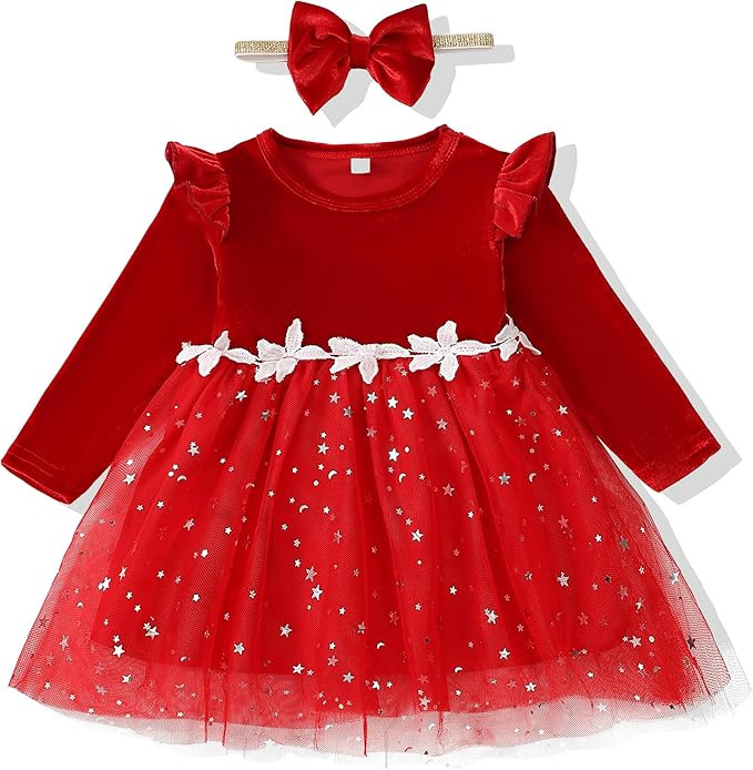 Toddler Baby Girl Dress Infant Girl Clothes Outfits Tulle Dresses Princess Wedding Dress for Baby... | Amazon (US)