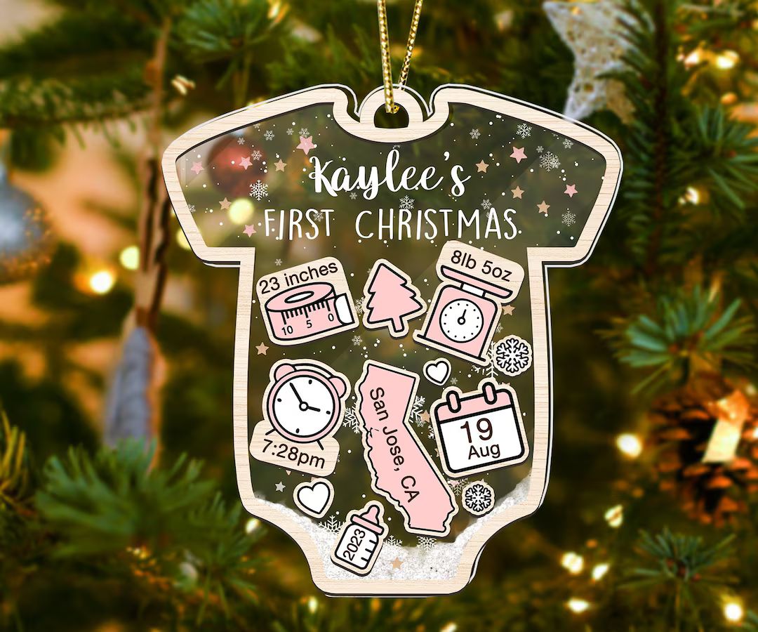 Baby's First Christmas Ornament 2023 Personalized Baby - Etsy | Etsy (US)