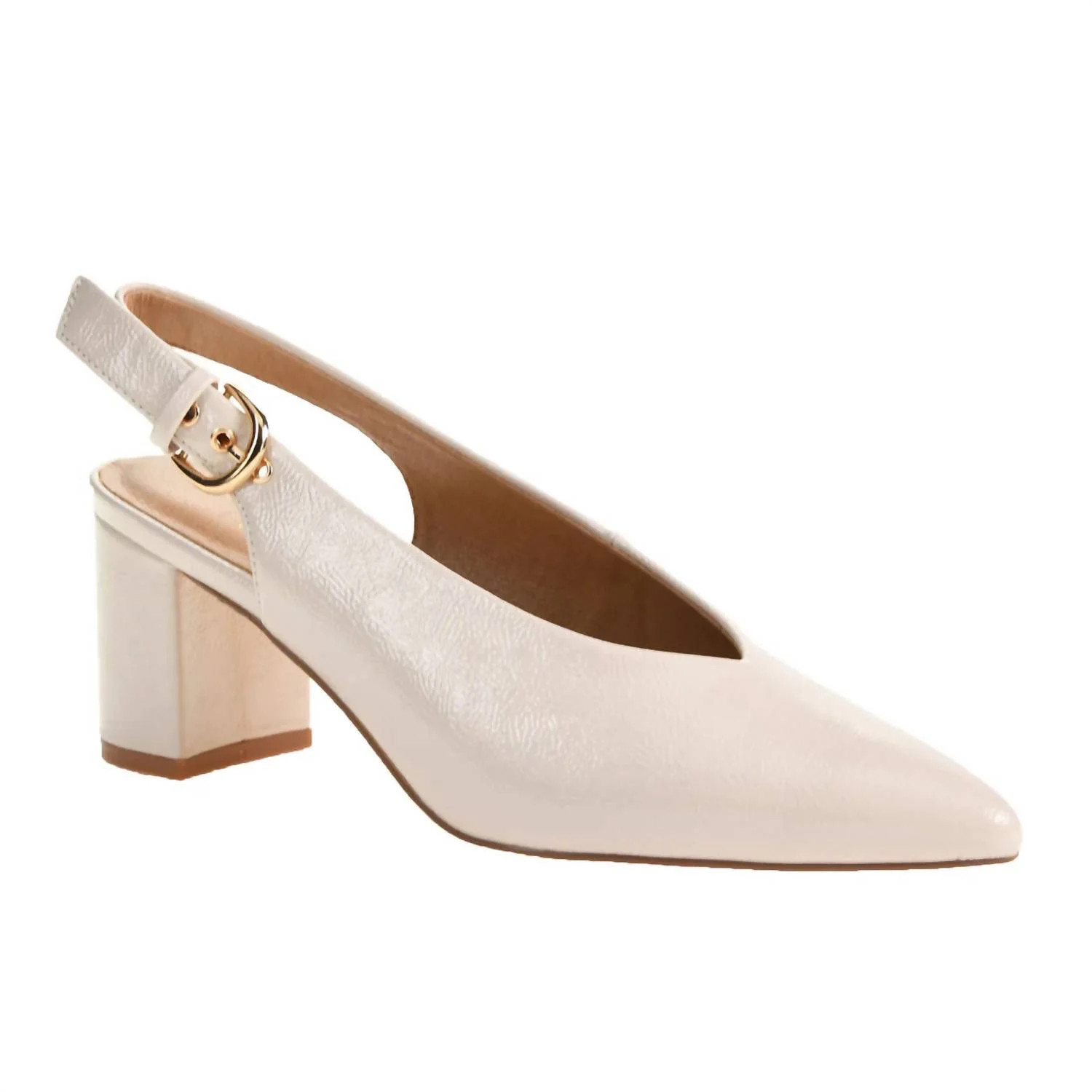 Menny Slingback Pump In Cream | Shop Simon