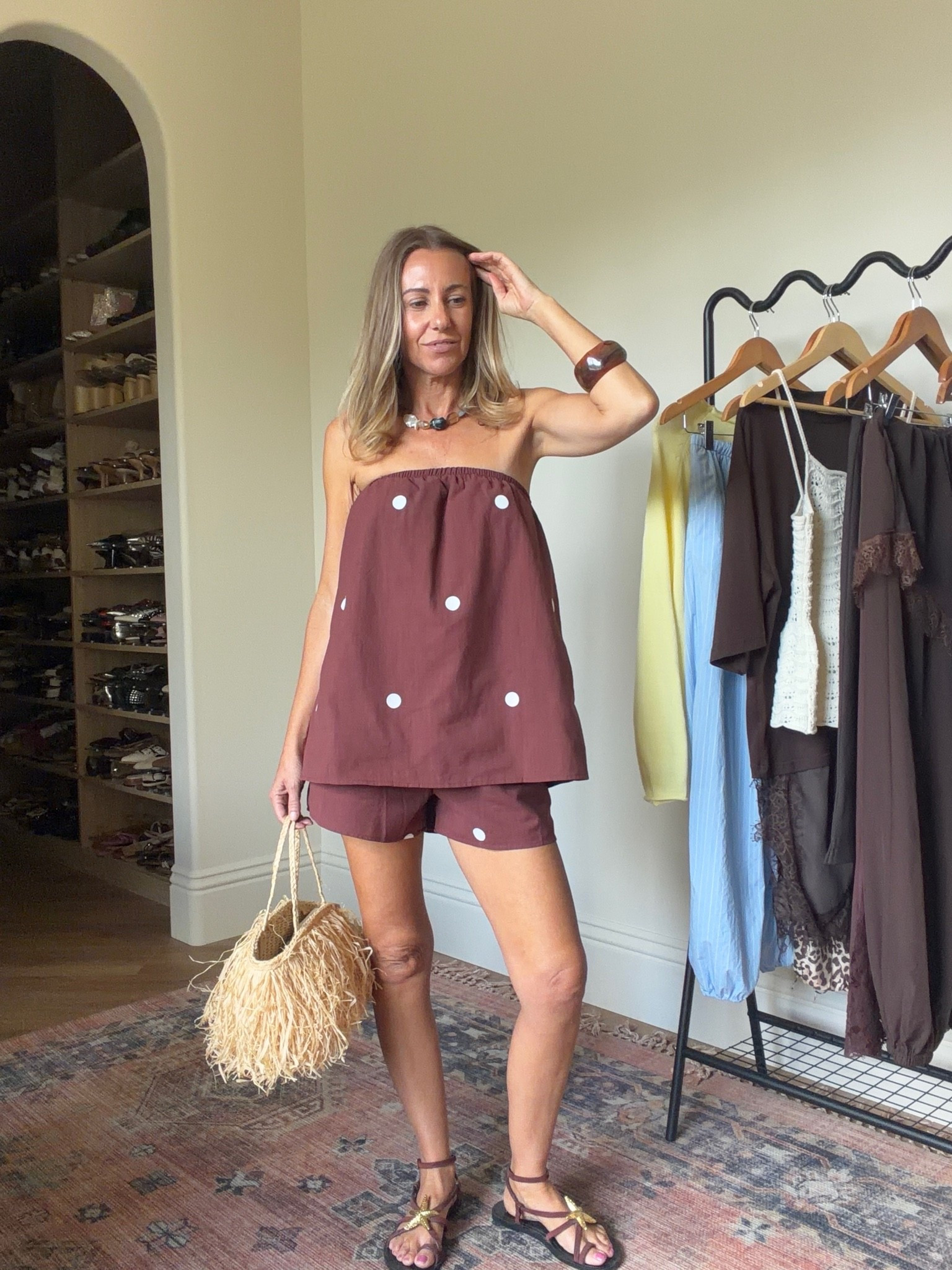 Polka dot set also comes in brown!

#LTKSeasonal #LTKgrwm #LTKSaleAlert