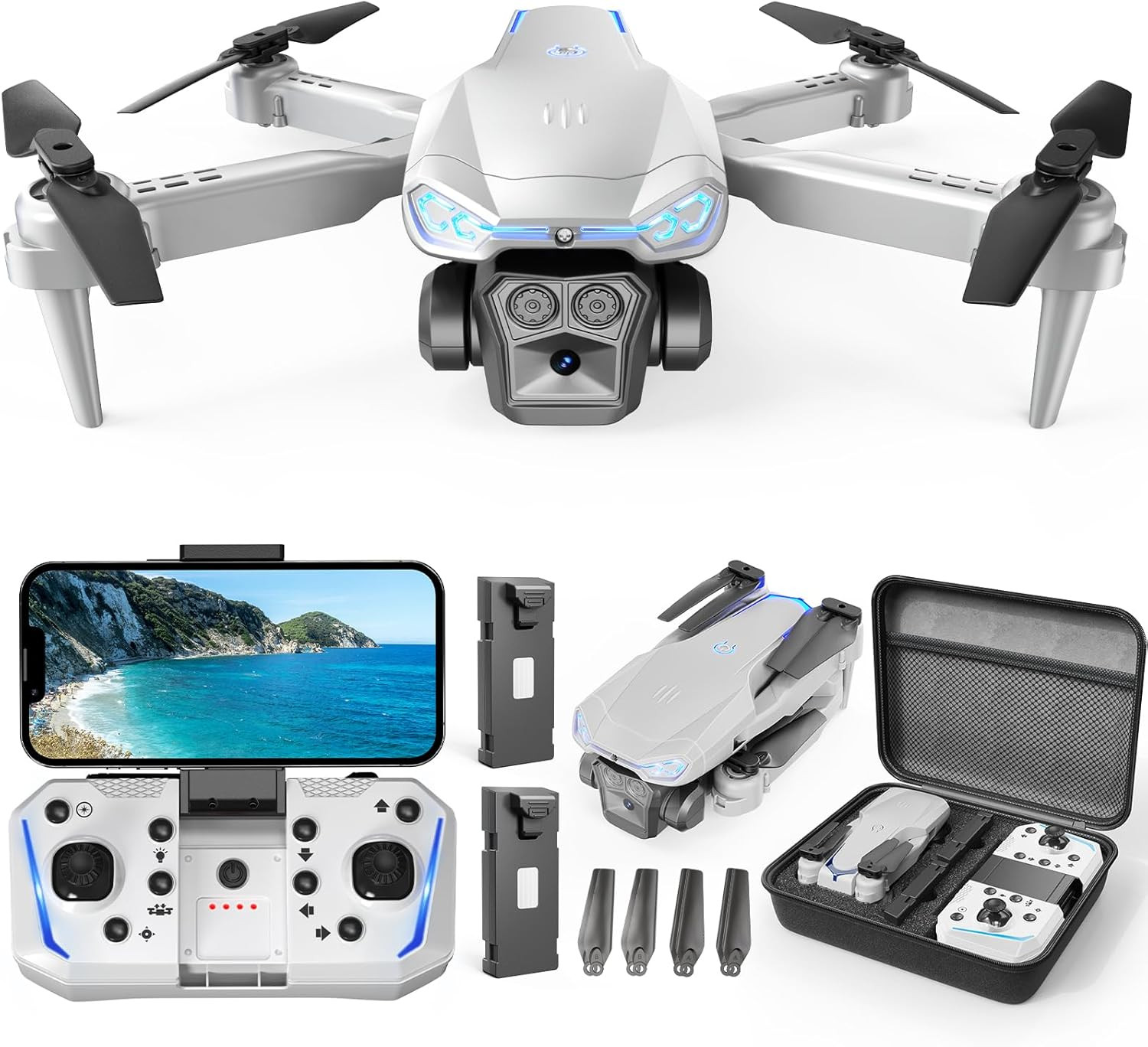 1080P HD Foldable Drone with Camera for Adults & Kids, RC Quadcopter with One-Key Takeoff/Landing... | Amazon (US)