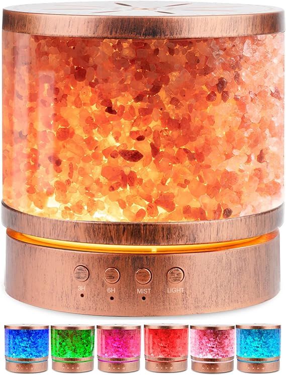 Autumn Rain Essential Oil Diffuser Himalayan Salt Lamp Cool Mist Humidifier 400 ml Ultrasonic Aro... | Amazon (US)