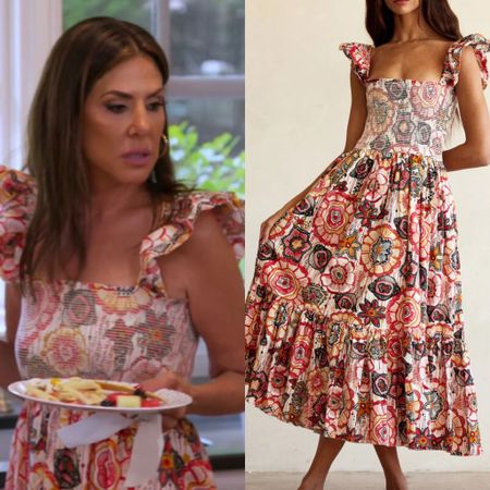 Jenn Fessler’s Floral Smocked Maxi Dress