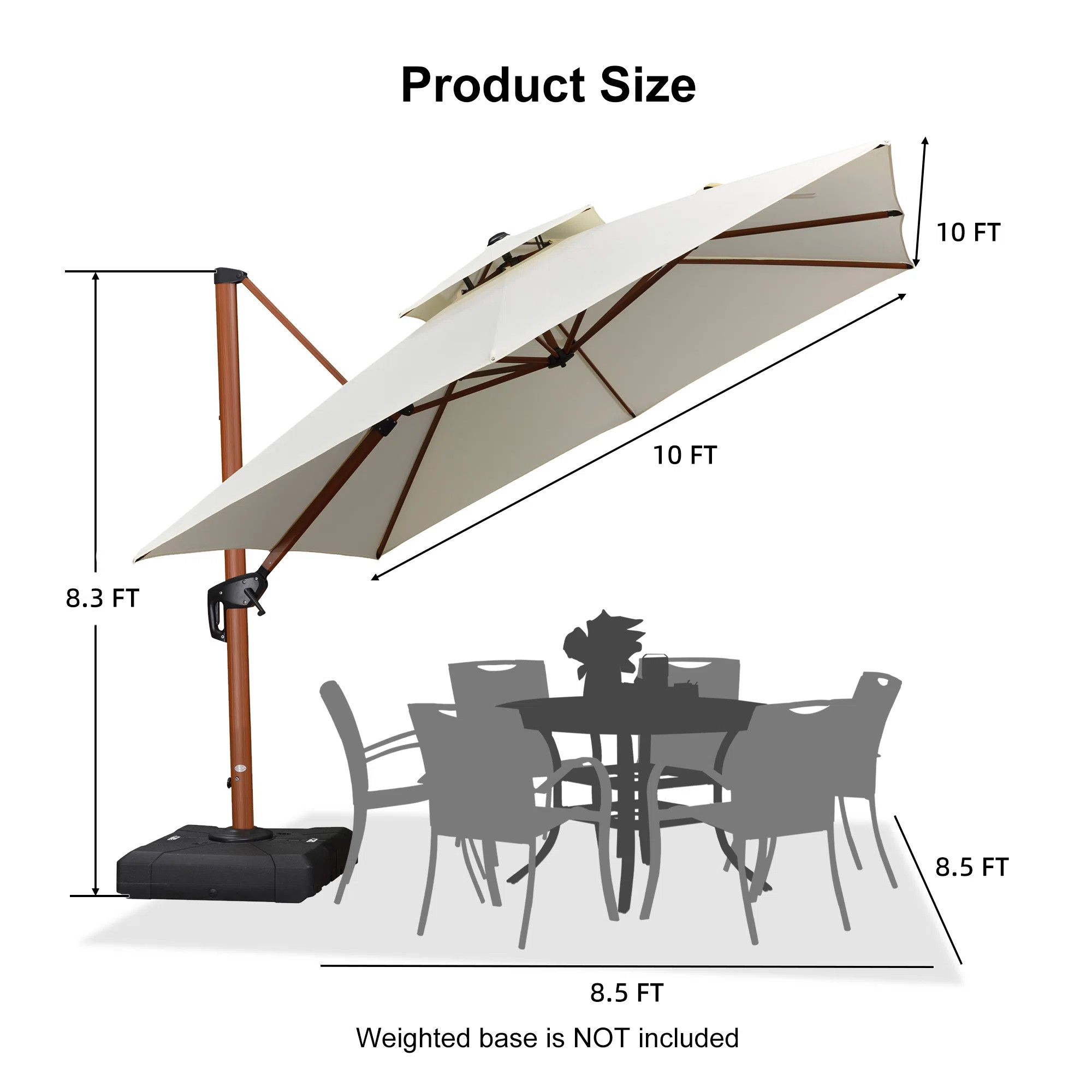 Waddell 120'' Cantilever Outdoor Umbrella | Birch Lane
