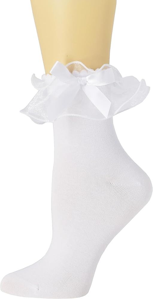 SRYL Women Lace Ankle Socks Ruffle Frilly Cotton Socks Trim Lace,Anklet socks Dress Socks Women o... | Amazon (US)