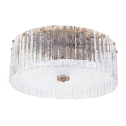 Brinkley Rippled Glass Flush Mount Ceiling Light