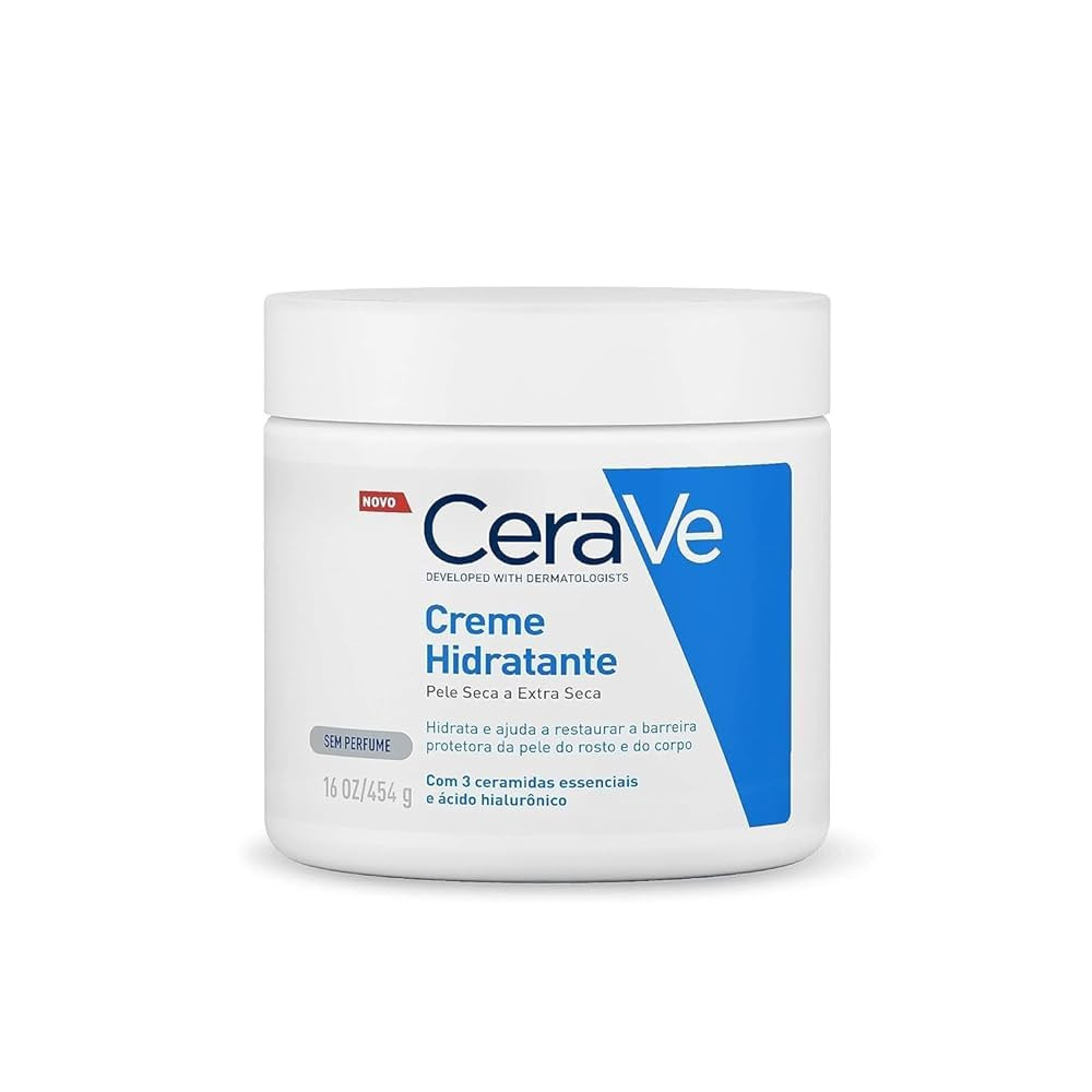 CeraVe, Creme Hidratante Corporal, com textura Cremosa e Ácido Hialurônico, 454g, embalagem var... | Amazon (BR)