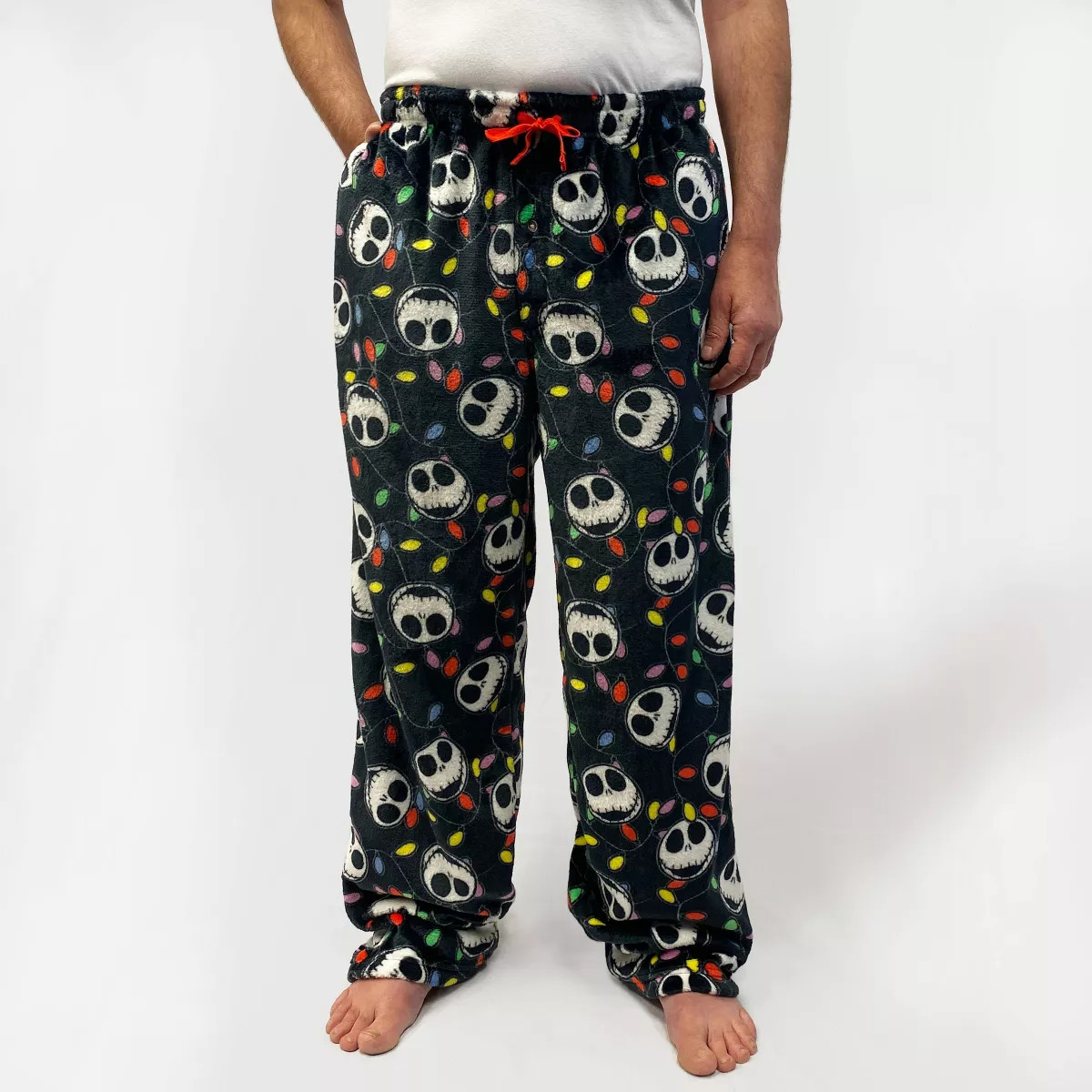Men's Nightmare Before Christmas Fleece Pajama Pants - Black M | Target