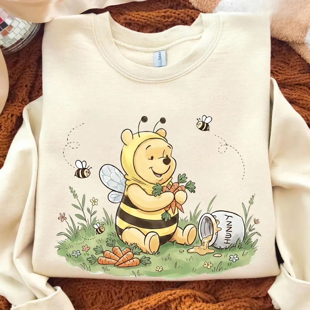 Watercolor Winnie The Pooh Easter 2026 Shirt, Cute Pooh Bear In Bee Costume Tee, Disney Easter Da... | Etsy (US)