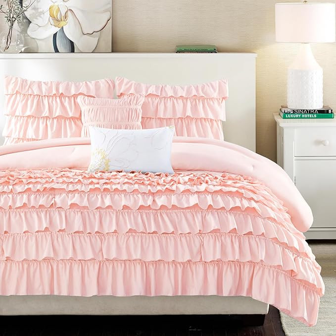 Intelligent Design Twin XL Comforter Set in Blush Finish ID10-1380 | Amazon (US)