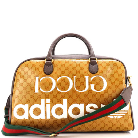 x adidas Duffle Bag GG Coated Canvas Medium | Rebag