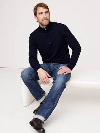 Merino Half-Zip Sweater | Banana Republic (US)
