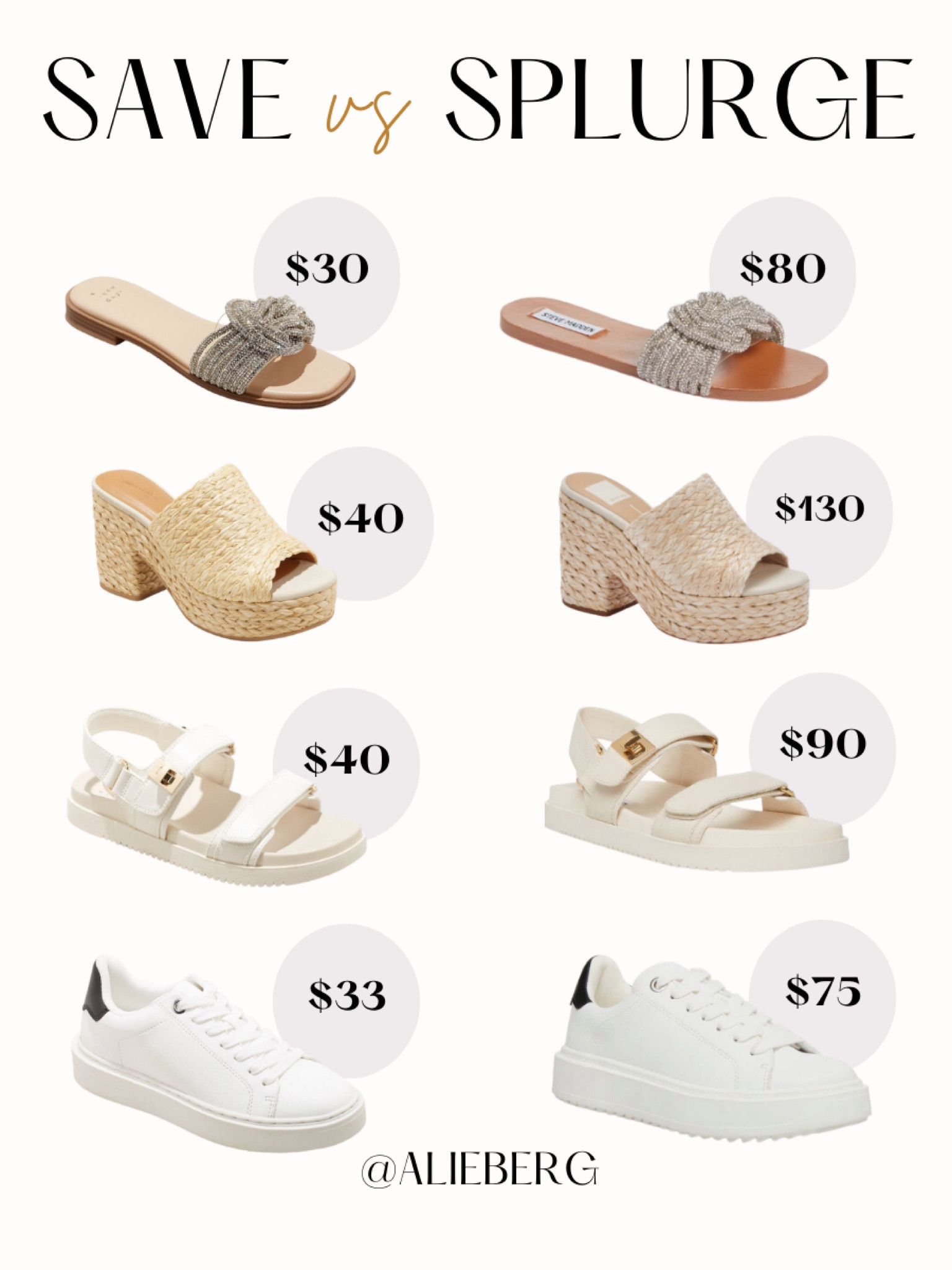 Save Vs. Splurge

Nothing like finding a great dupe for half the cost or less!!

Shoe dupe, spring shoes, shoes dupe, spring sandals, spring fashion 

#LTKSeasonal #LTKFind #LTKunder50
