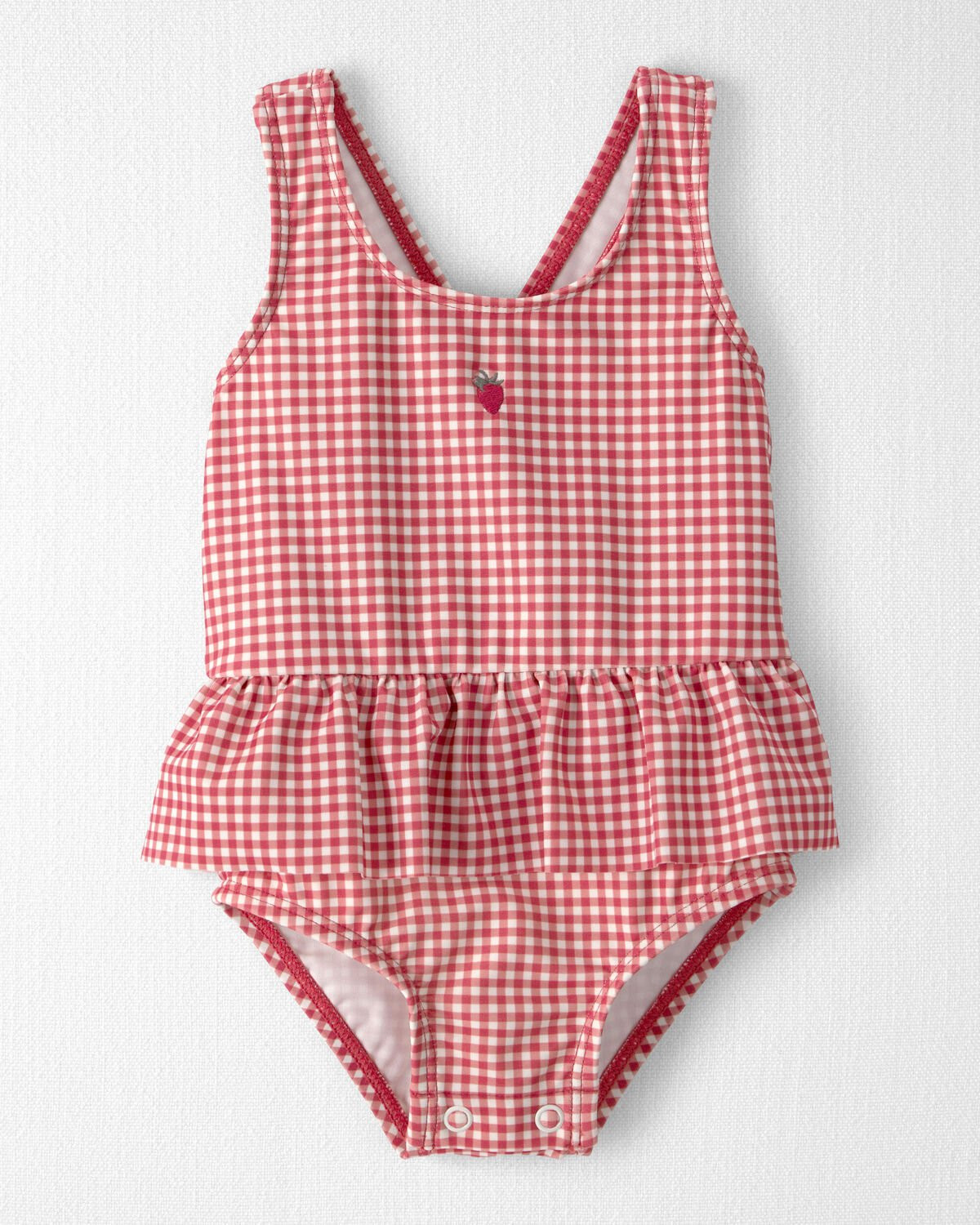 Baby Girl Recycled Swimsuit in Red Gingham - Little Planet | Carter's | Carter's Inc