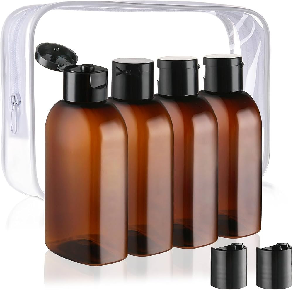 Cosywell Travel Shampoo Bottles 4pcs 3.4oz TSA Approved Travel Size Bottles for Toiletries Leak P... | Amazon (US)