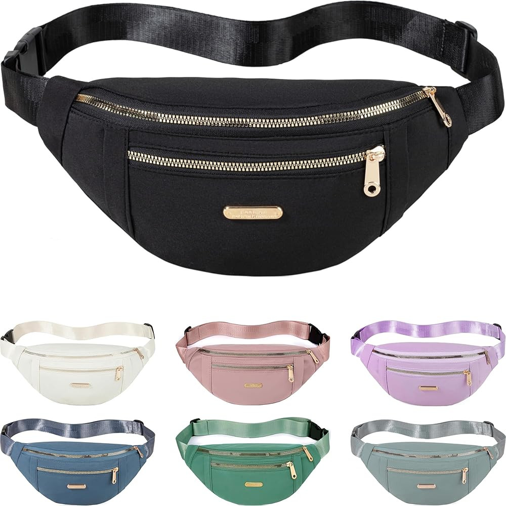 Fanny Packs Crossbody Bag for Women, Waist Pack Jogging Pouch Belt Bag for Outdoors Traveling Hik... | Amazon (US)