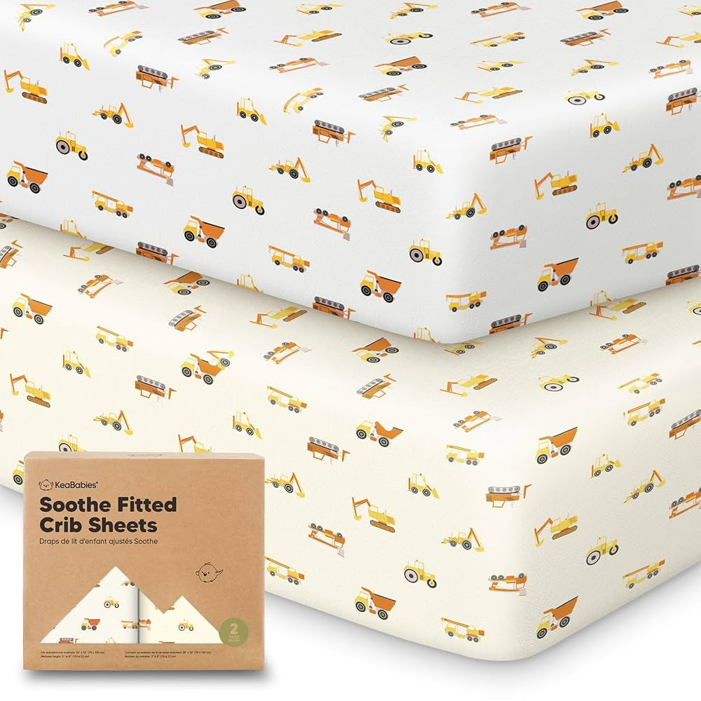 KeaBabies 2-Pack Organic Crib Sheets for Boys, Girls - 52x28 Fitted Crib Mattress Sheet Neutral, ... | Amazon (US)