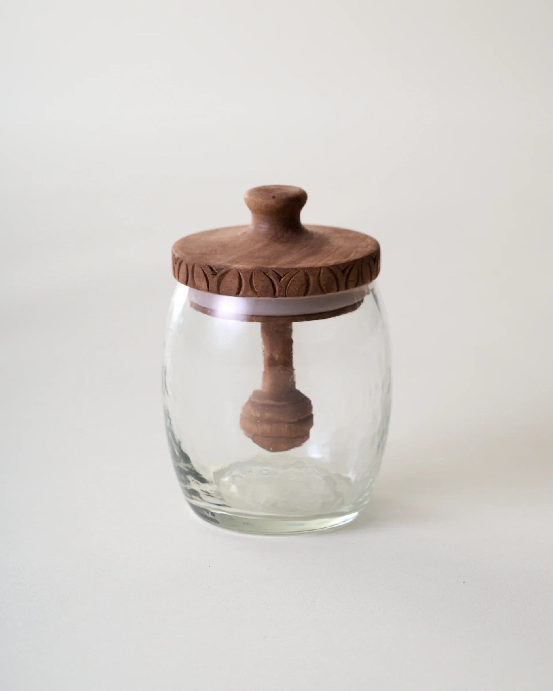 Beckett Carved Wood Honey Jar | Magnolia