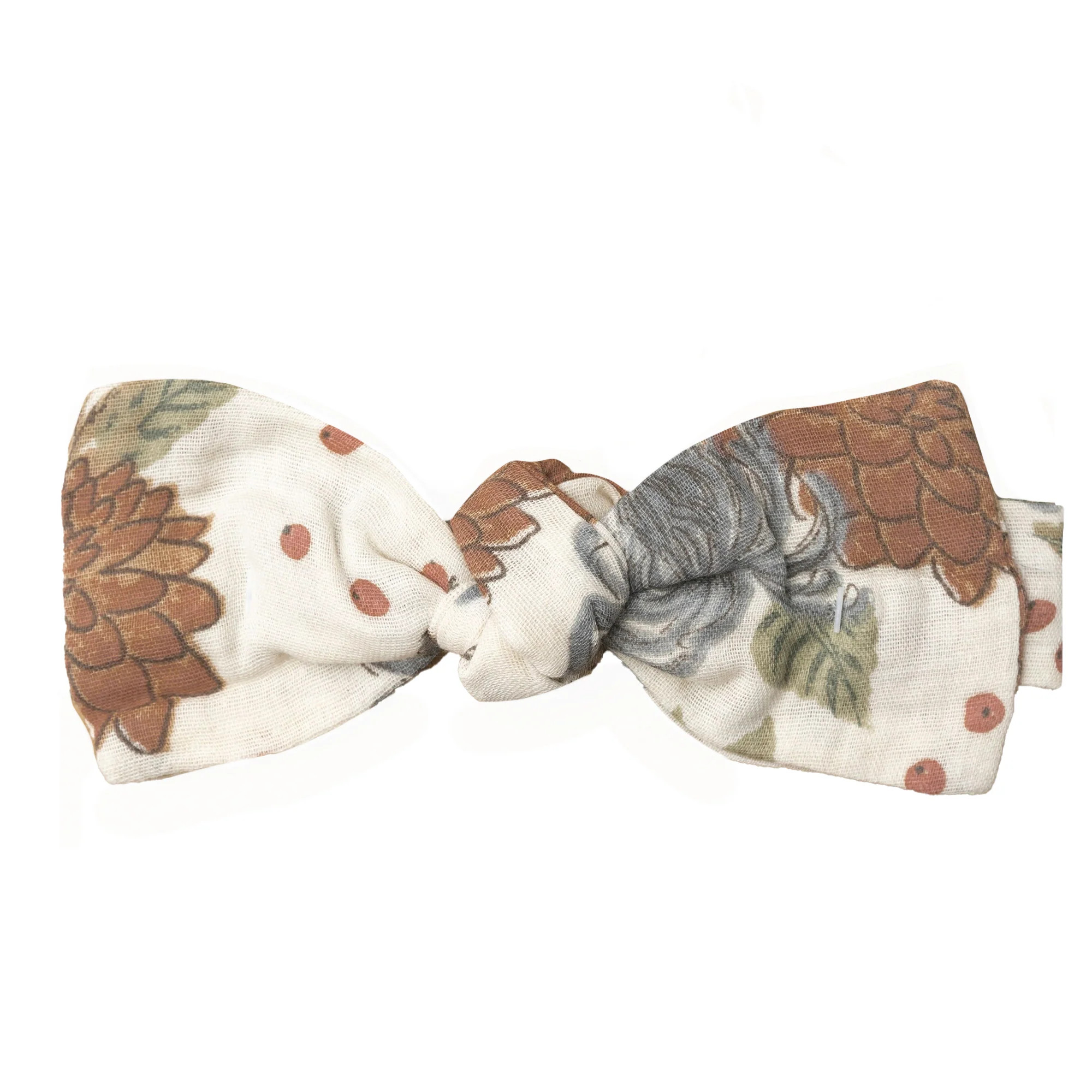 Muslin Knot Headband, Fall Dahlias | SpearmintLOVE