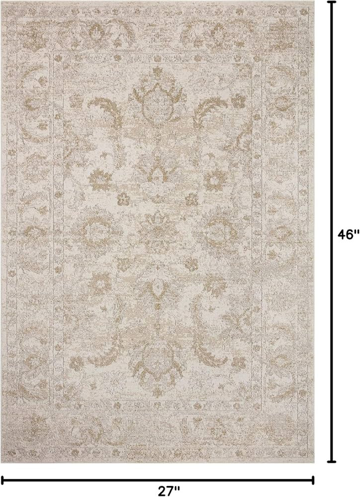 Loloi Odette Collection ODT-03 Ivory/Beige 2'-3" x 3'-10" Accent Rug | Amazon (US)