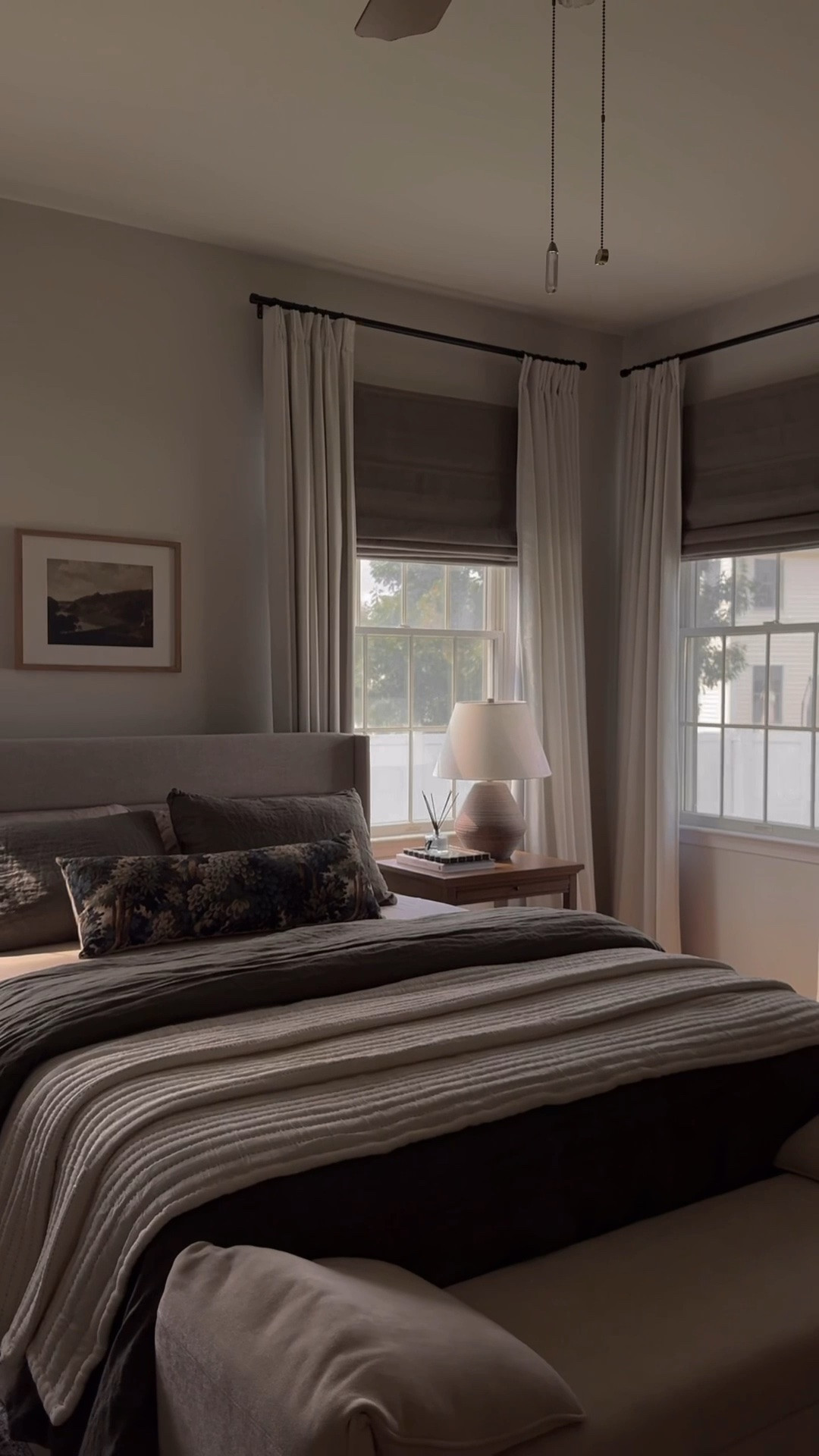Roman shade color: Pure Cashmere 

Roman shades, guest bedroom, window treatments, bedroom decor, bedding, lift up storage bed, nightstand lamp, nightstand decor, bed bench, tapestry pillow, curtains

#LTKHome