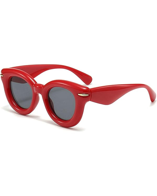 willochra Oversized Cat Eye Sunglasses for Women Cute Oval Thick Frame Cateye Sun Glasses Chic Re... | Amazon (US)