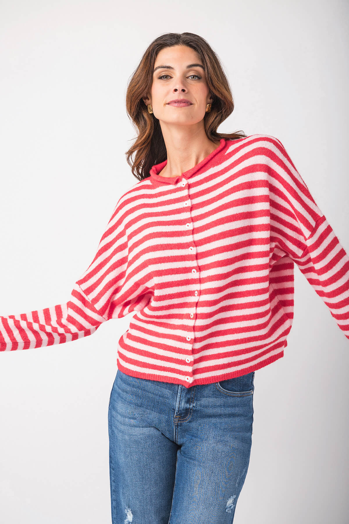 Things Between Striped Piper Cardigan | Social Threads