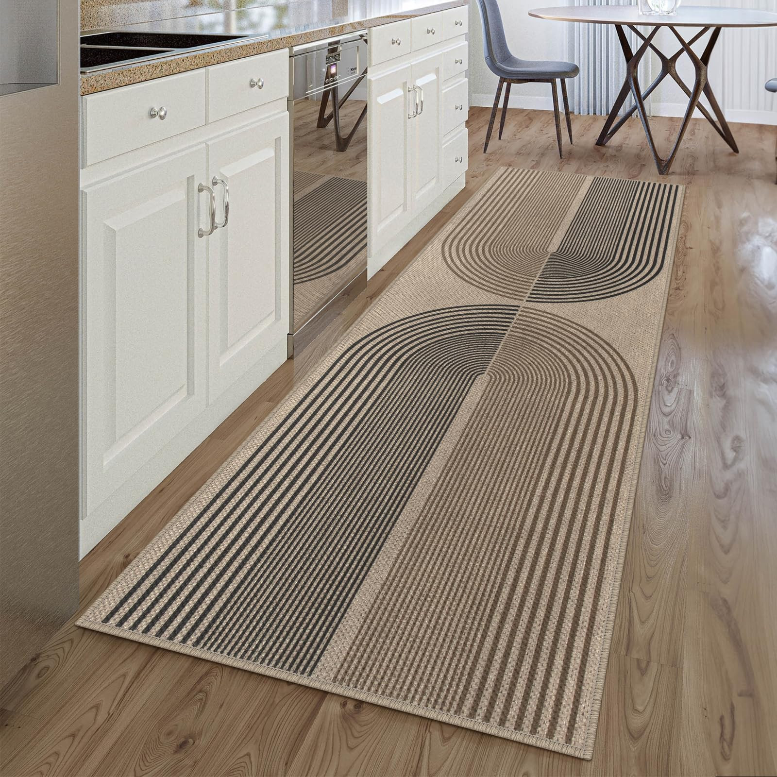 Easy Jute Rainbow Runner Rug, 2.6x8 Washable Rugs Runner for Hallway Non-Slip Boho Farmhouse Kitc... | Amazon (US)