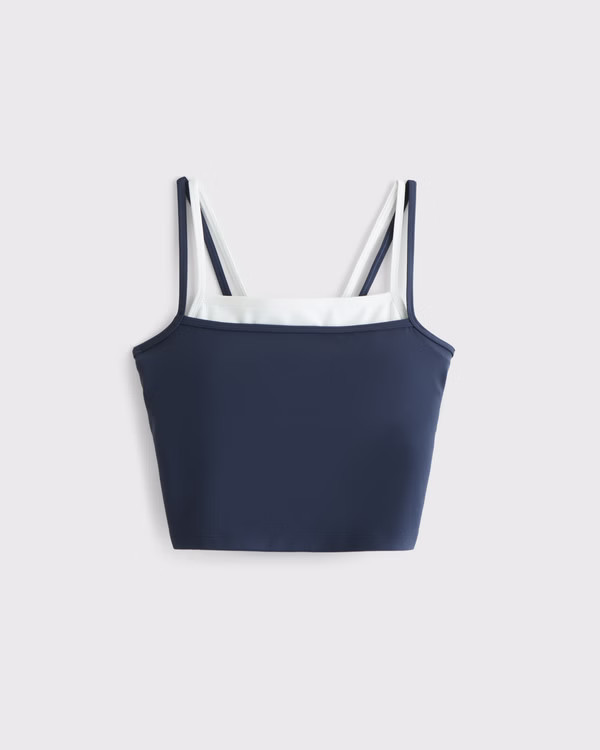 YPB studioFLEX Double-Layered Cami Tank | Abercrombie & Fitch (US)