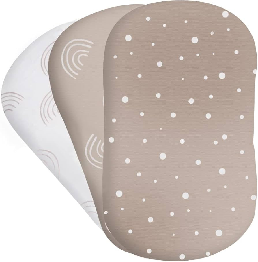 Bear's Little Fish 3-Pack of Moses Basket Sheets |100% GOTS Organic Cotton |Gender Neutral Nude a... | Amazon (US)