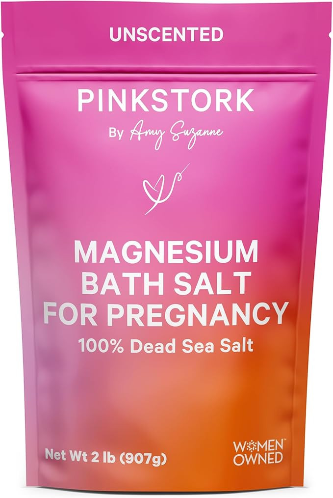 Pink Stork Pregnancy Bath Flakes: Magnesium Bath Salts for Pregnant Women, Dead Sea Salts for Soa... | Amazon (US)