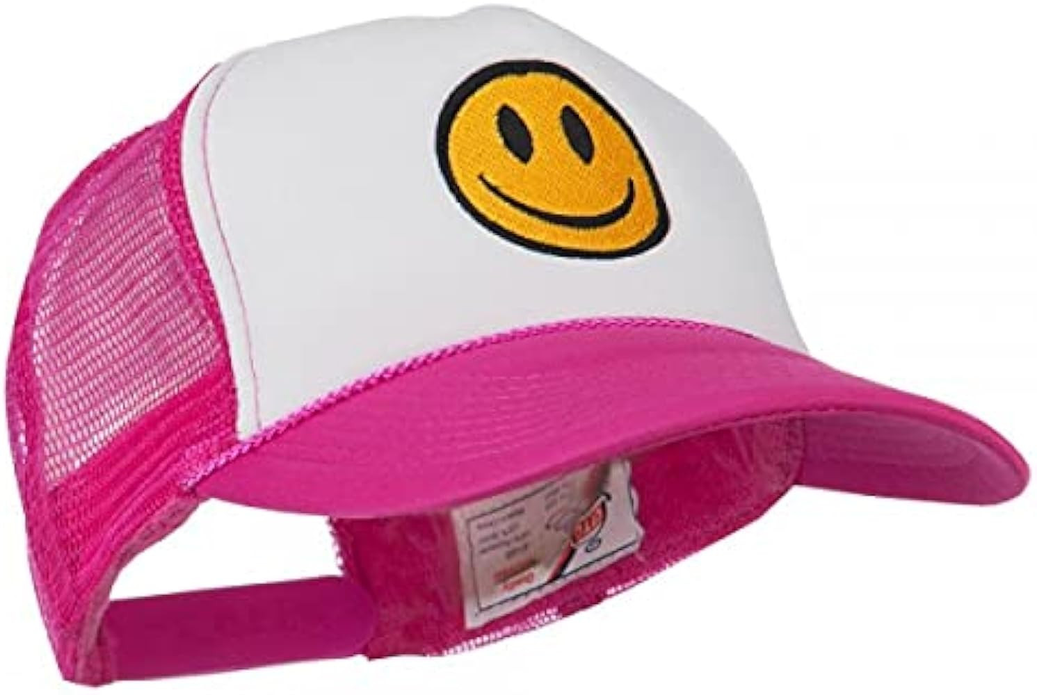 Smiley Face Trucker Hat, Trendy Cute Preppy y2k Smile Yellow Emoji Patch Embroidered Adjustable B... | Amazon (US)