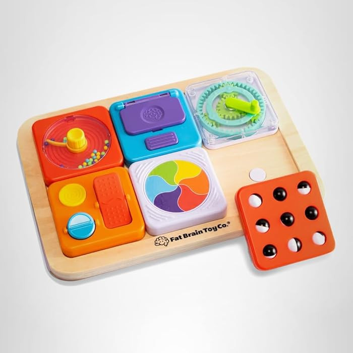 Fat Brain Toys PlayTab Essentials, Modular Sensory Activity Board, Busy Board for Toddlers and Ba... | Amazon (US)