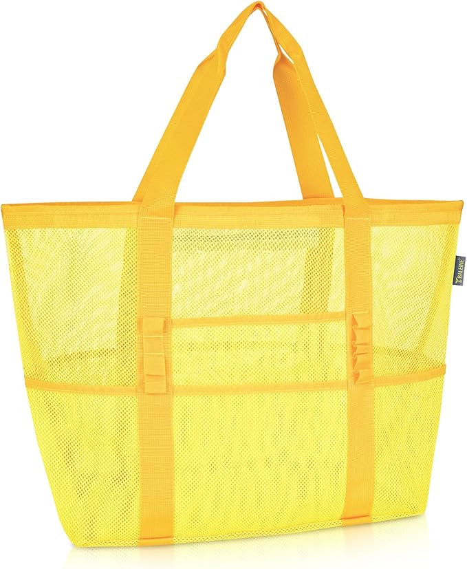 BALEINE Large Beach Bag Pool Bags, Mesh Beach Tote for Toys, Towel, flip flops | Amazon (US)