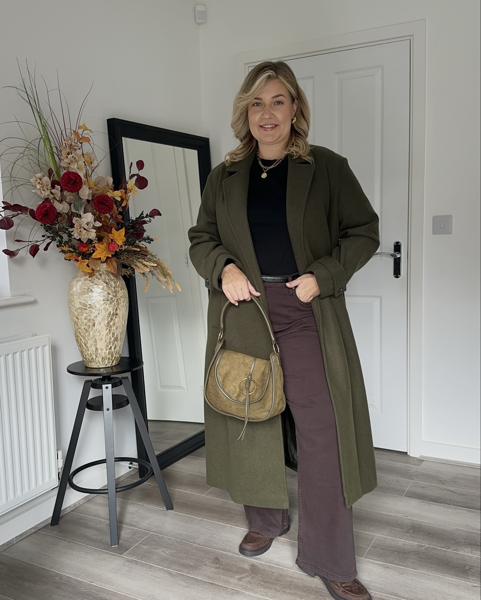 Autumn outfit 
Khaki coat size 20
Brown blazer size 20
Brown jeans size 18
Blue jeans size 16
Tops/shirts all are size 18 or L
Olive Green jacket is from NEXT
Denim bomber is M&S old 
Stripe navy trousers F&F Tesco 
Leopard jeans Matalan but old 
Brown trench is Primark 
Black and cream trousers both old from River Island. 


#LTKstyletip #LTKcurves #LTKautumn