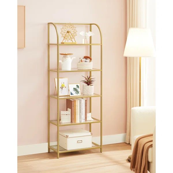 Sheffield 62.6'' H x 23.62'' W Steel Etagere Bookcase | Wayfair North America