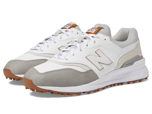 New Balance Men's 997 SL Golf Shoe, 10.5 2E, White/Grey | Amazon (US)