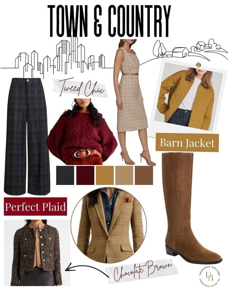 Timeless elegance with a countryside twist 🍂✨ The town & country trend is all about blending polished city style with classic heritage pieces—think tailored blazers, tweeds, riding boots, and rich autumn textures. Effortlessly chic for fall days, whether you’re in the city streets or weekend retreat. 🐎 #TownAndCountry #FallFashion #ModernClassic 

#LTKStyleTip #LTKSeasonal #LTKOver40