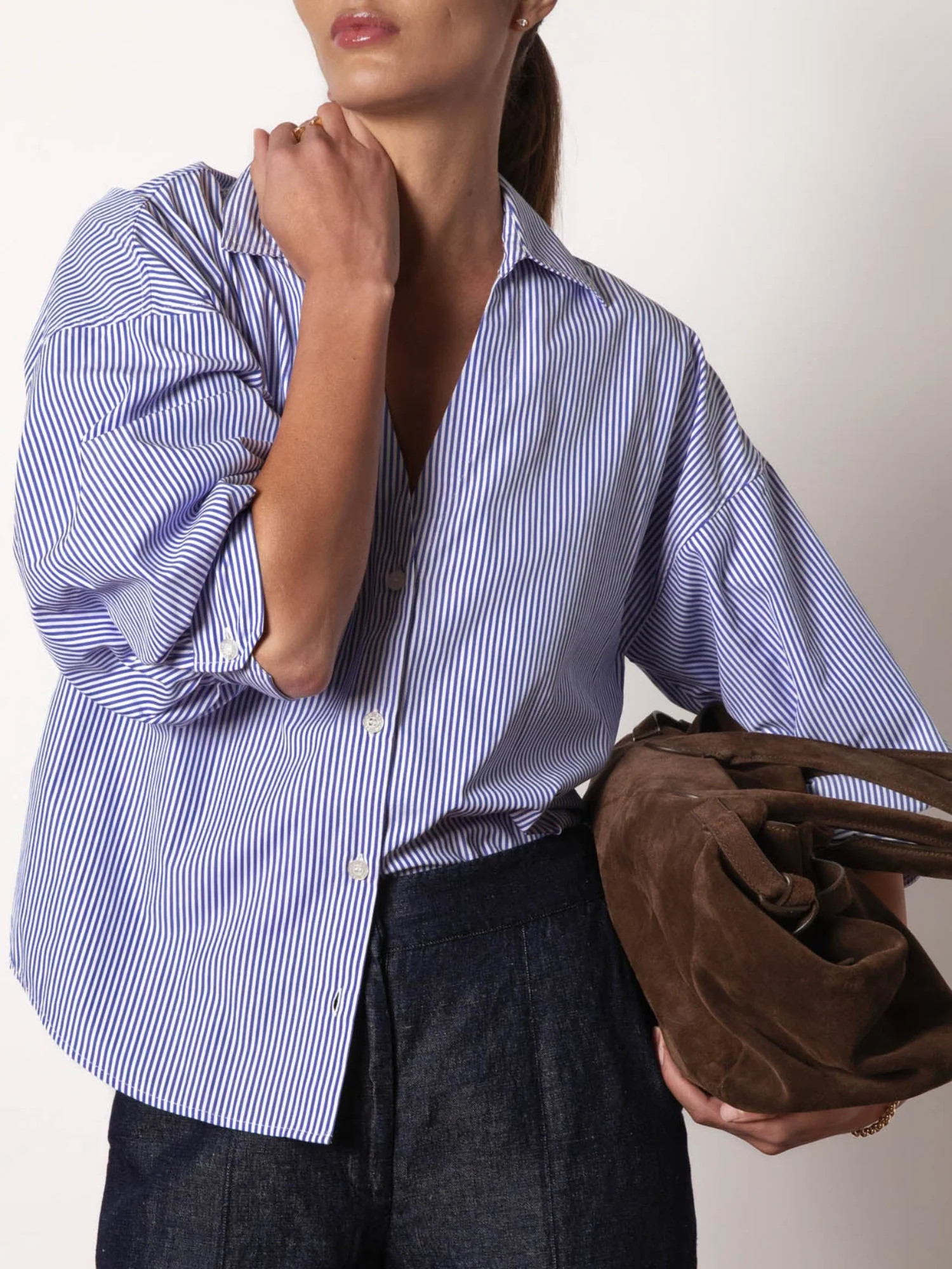 Women's Kate Shirt in Blue Stripe | Brochu Walker | Brochu Walker