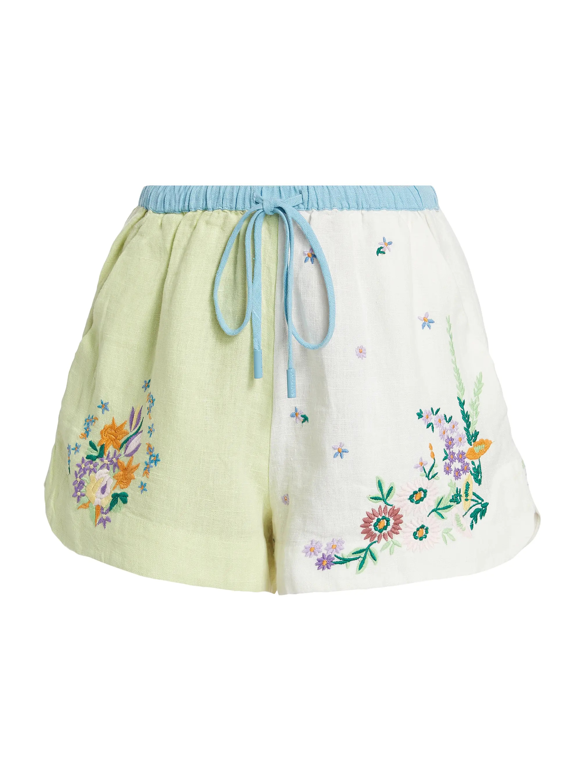Hotel Paradiso Willa Embroidered Linen Shorts | Saks Fifth Avenue