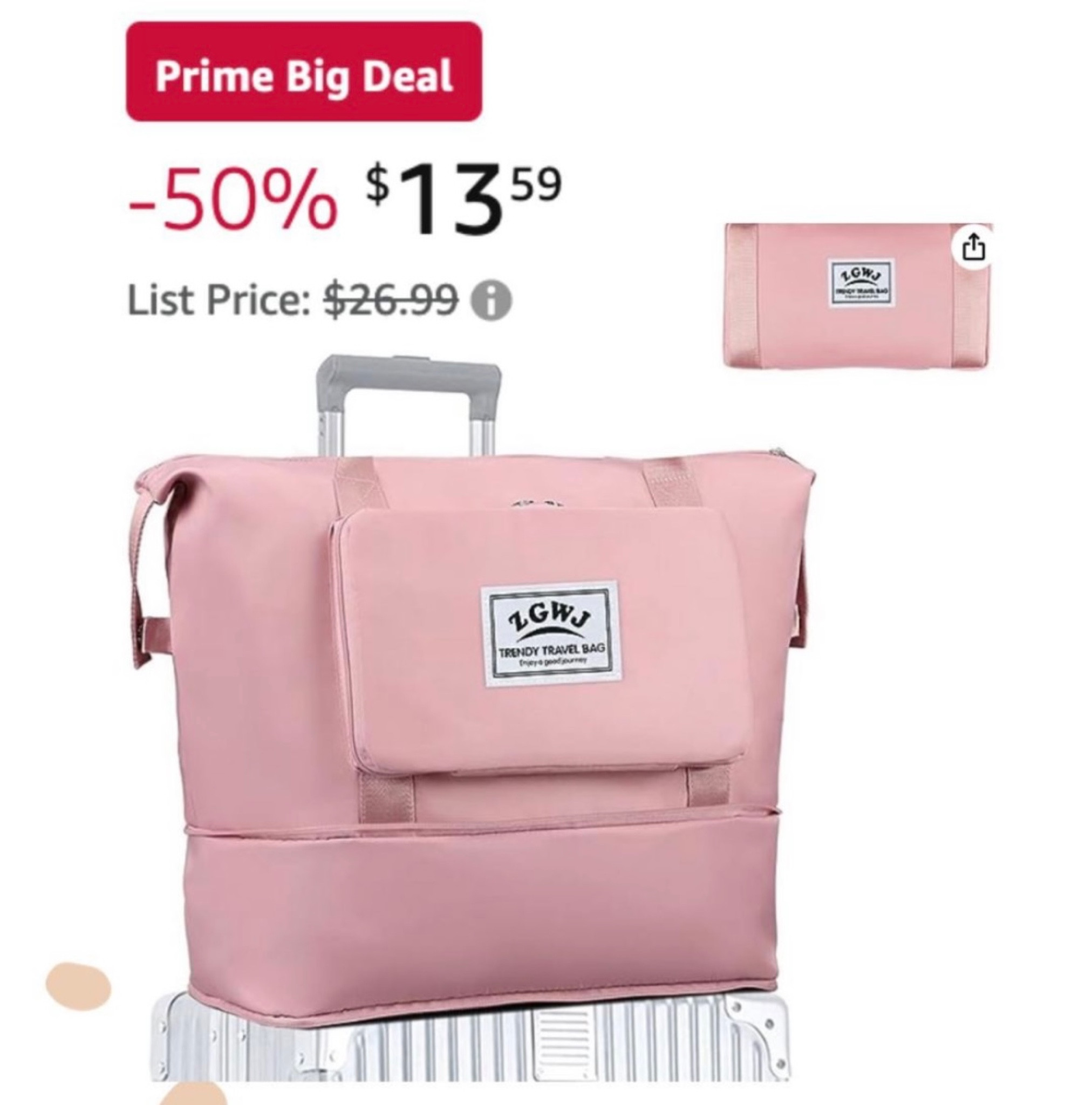 Foldable travel bag for $13! 

#LTKsalealert #LTKtravel #LTKxPrime