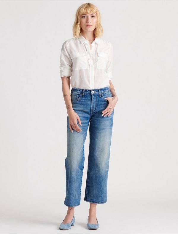 Mid Rise Crop Wide Leg Jean | Lucky Brand