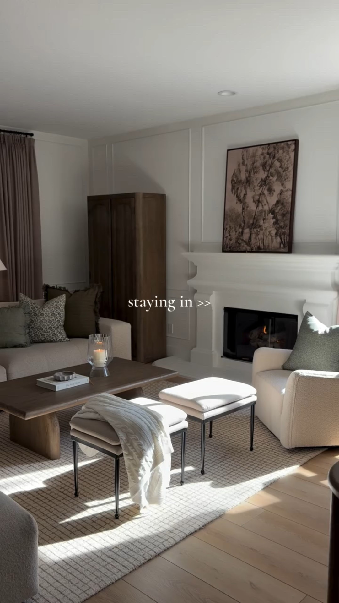 The season of staying in and I love it. Fireplace, candlelight, warm coffee and slow mornings ☕️🤍

See something you like? Follow and comment SHOP for links 🔗