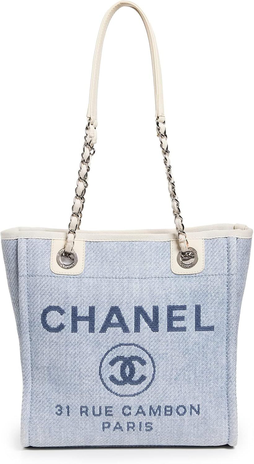 CHANEL Women's Pre-Loved Deauville Medium Tote | Amazon (US)