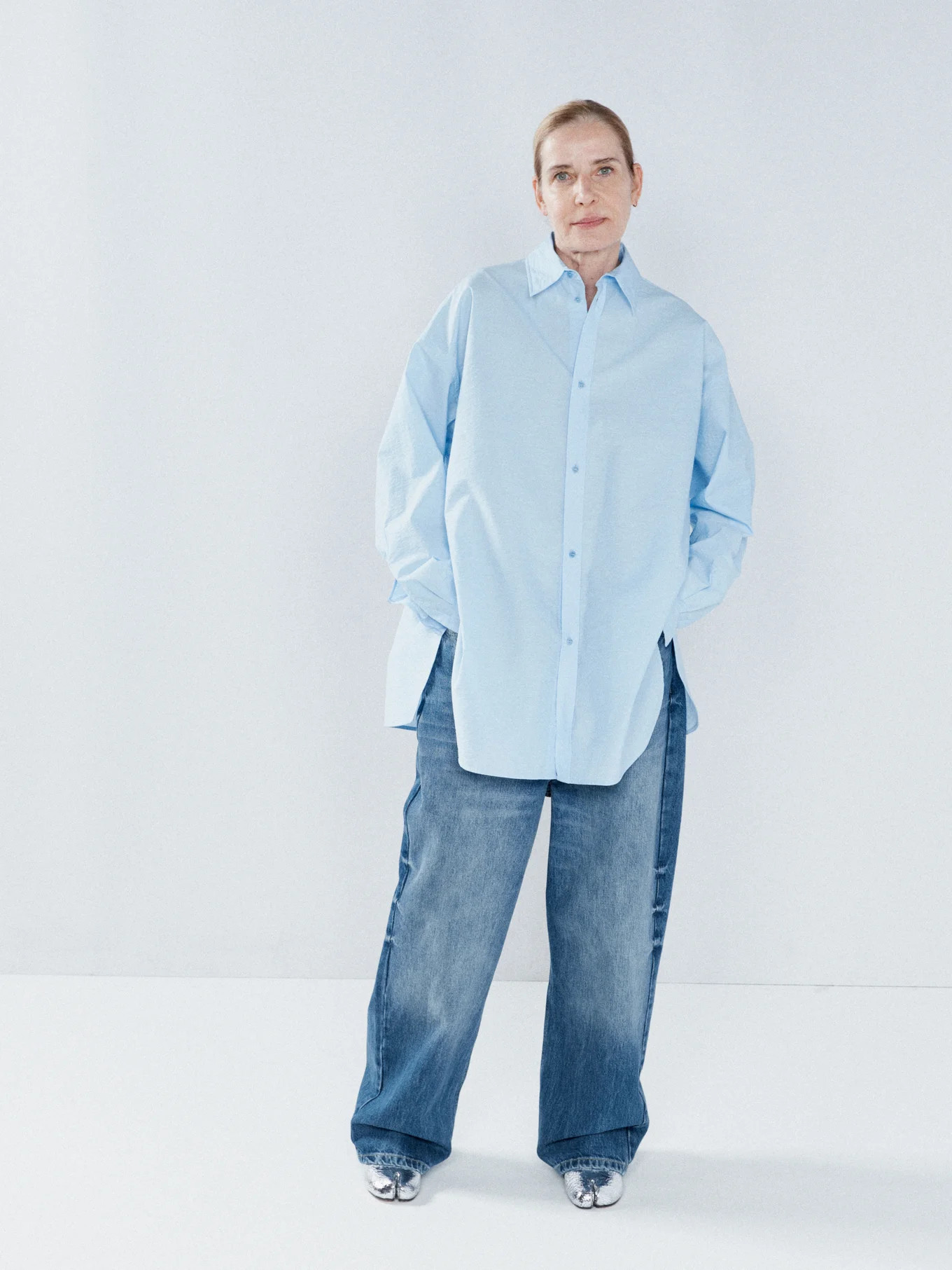 Oversized dropped-shoulder cotton shirt | Matches (UK)