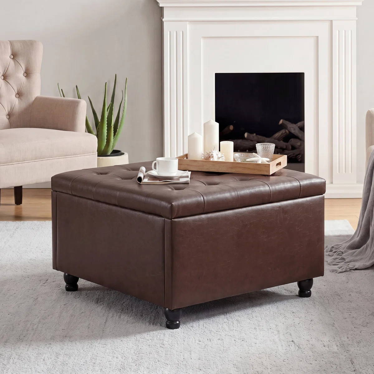 Canora Grey Arshi 30'' Tufted Square Storage Ottoman & Reviews | Wayfair | Wayfair North America