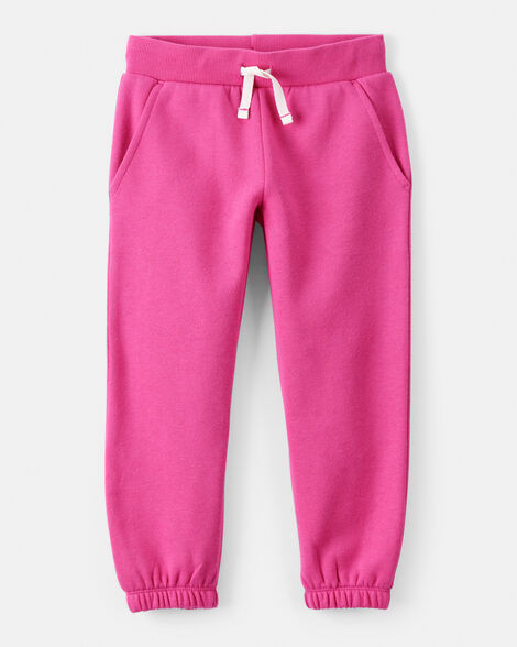 Toddler Girl DayDream Fleece Drawstring Joggers - Pink | Carter's Inc