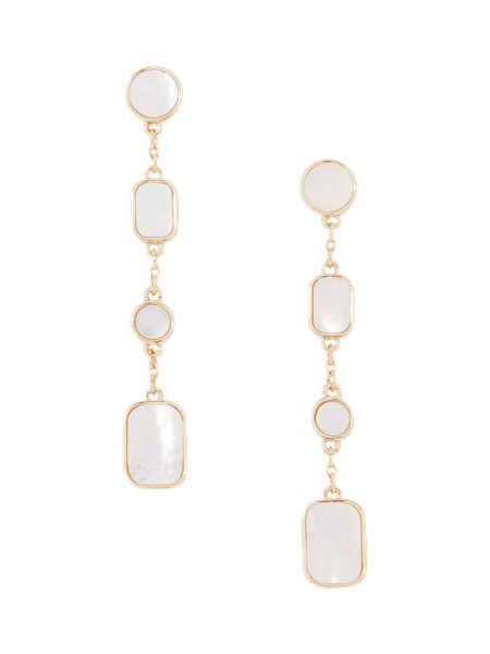 Mother of Pearl Linear Drop Earrings | White House Black Market