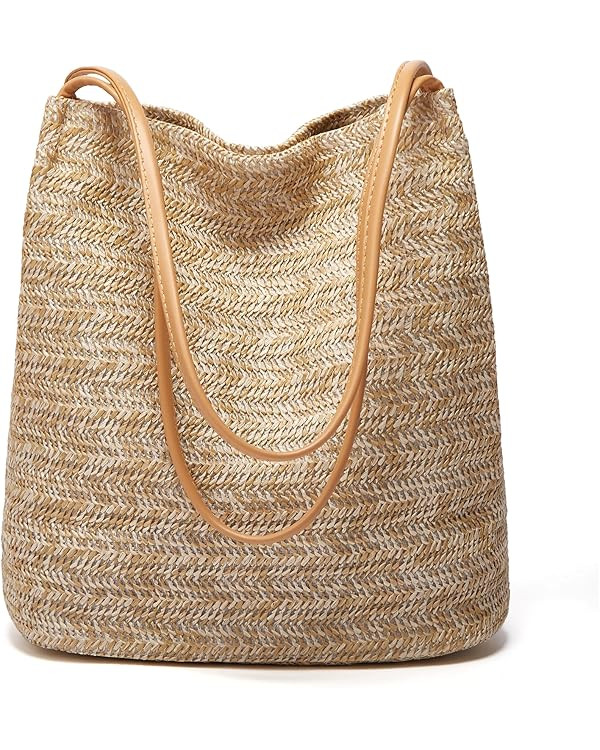 Tote Bag Women Small Satchel Bag Straw Beach Bag Cute Hobo Bags Fashion Tote Handbag Crossbody Su... | Amazon (US)