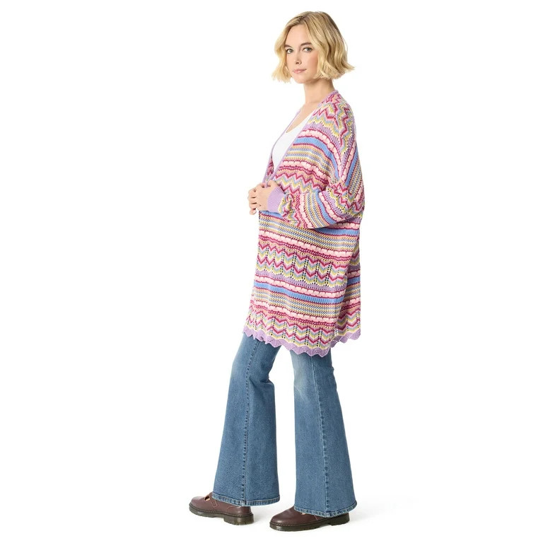 Jessica Simpson Women's and Women's Plus Kayla Long Cardigan, Sizes XS-4X | Walmart (US)